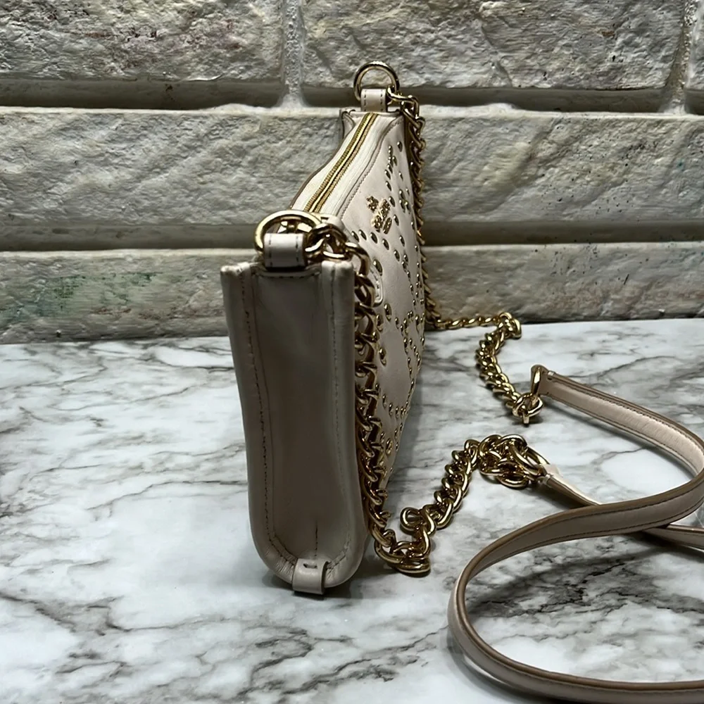 Coach stud Rivet Cream-Gold Leather crossbody purse. In GUC - Picture 3 of 16